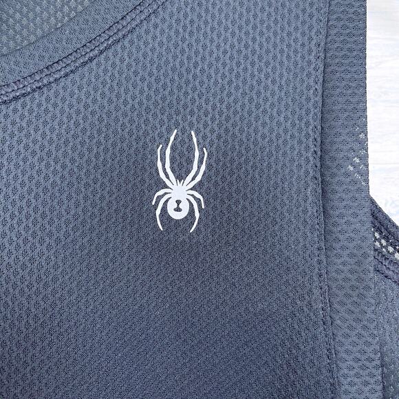 SPYDER Mesh Tech Tank Top Black Activewear Performance Stretch Womens Small - Picture 2 of 7